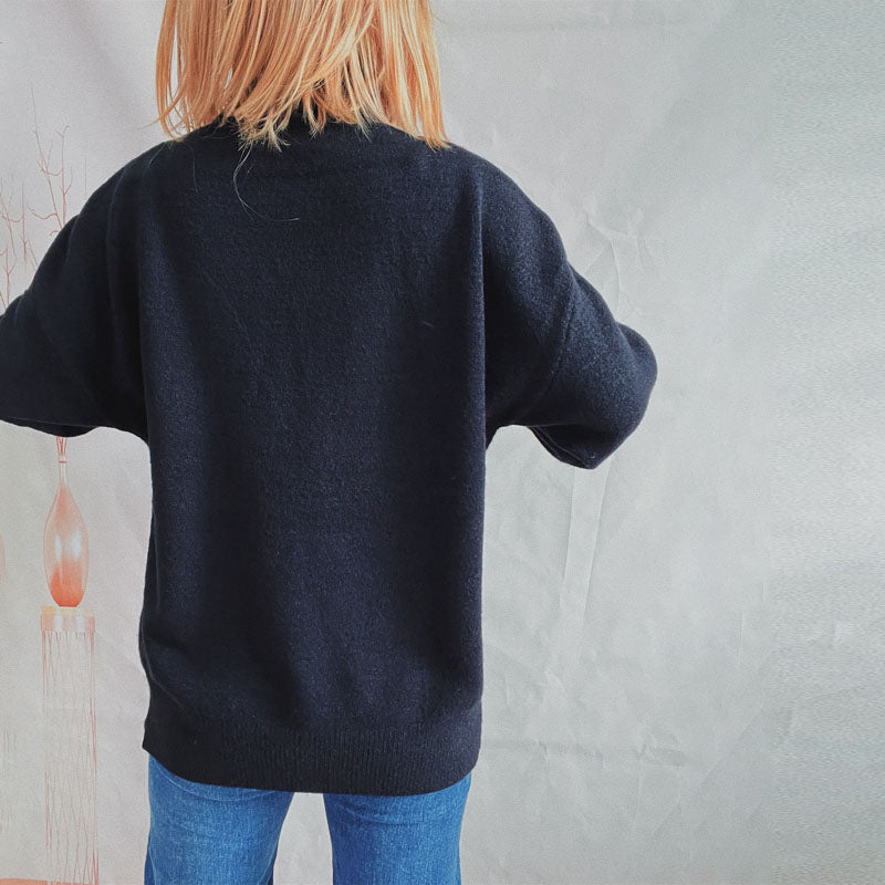 Drune | Weicher Pullover Aus Einfarbigem Strick