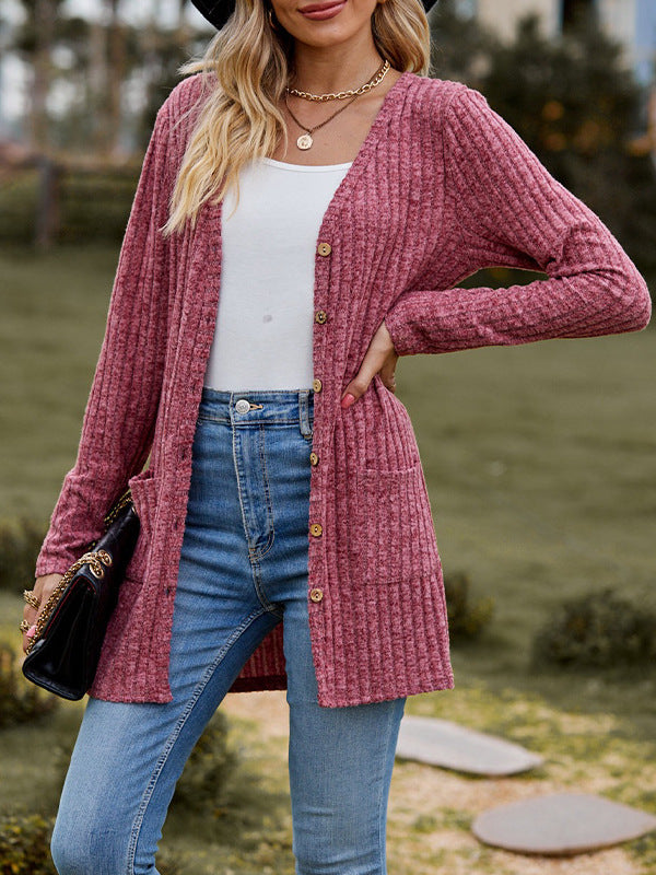 Damen Strickjacke mit strukturiertem Muster und praktischen Taschen Drune