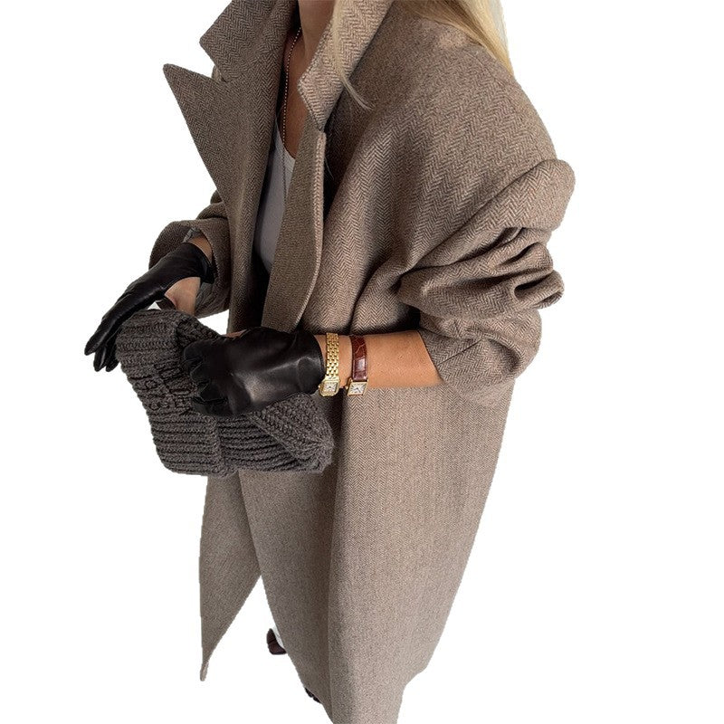 Damen eleganter Oversize-Trenchcoat Drune
