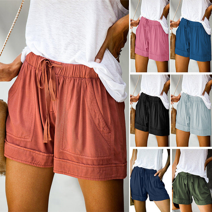 Damen Bequeme Sommer-Shorts mit elastischem Bund und praktischen Taschen Drune
