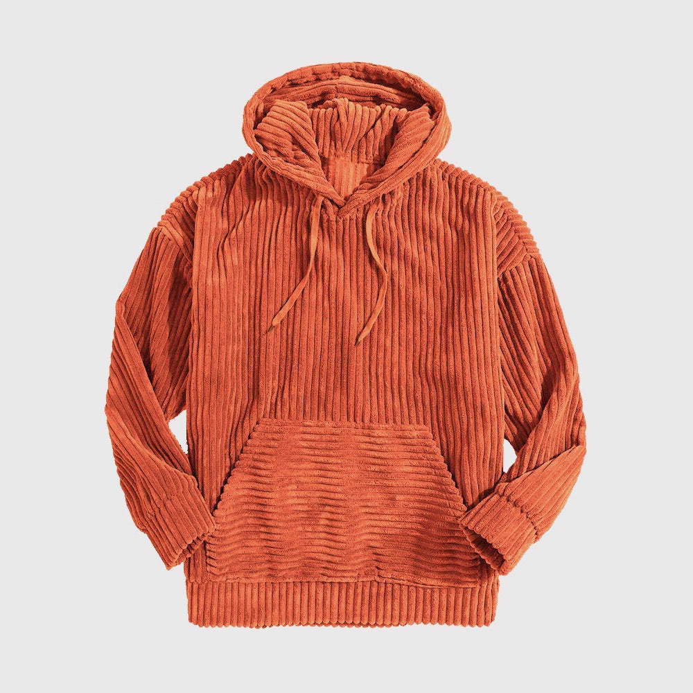 Damen gemütlicher Kapuzenpullover im modernen Rippdesign Drune