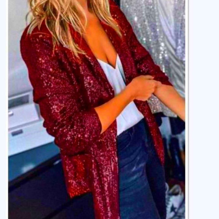 Damen Blazer mit Paillettenbesatz Drune