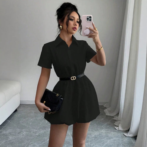 Damen Hemdblusenkleid mit zeitloser Silhouette und tailliertem Design Drune