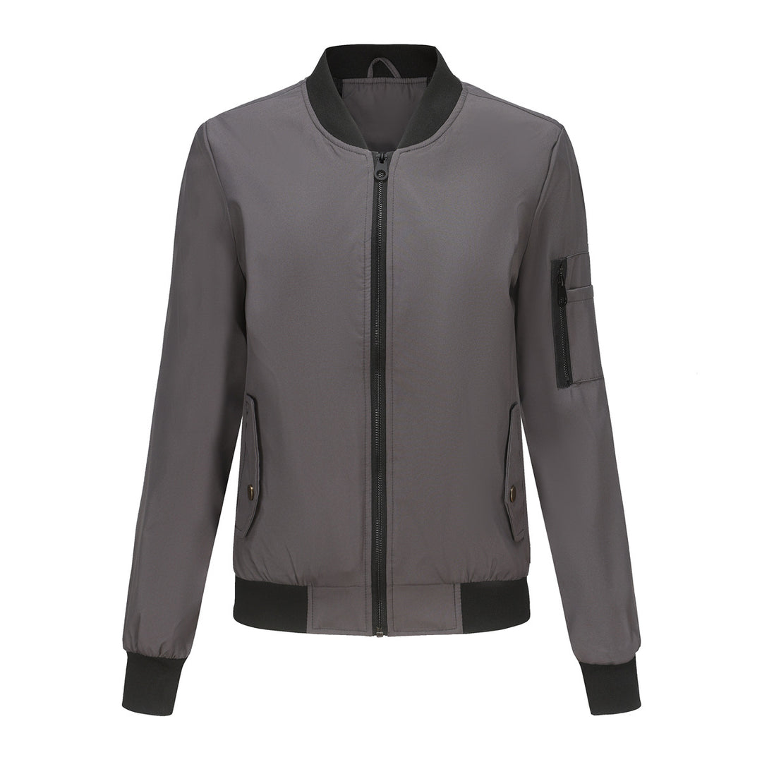 Damen nan leichte Bomberjacke mit Ärmeltasche, kontrastbündchen und sportiver Passform Drune