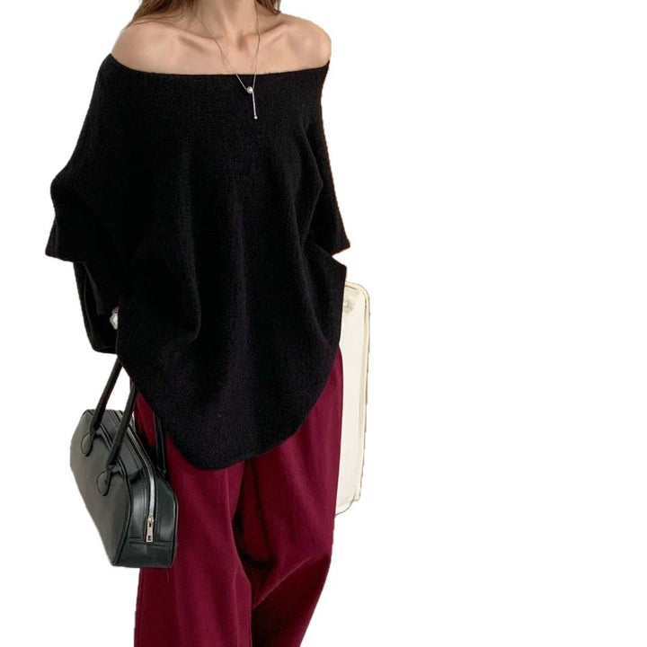 Damen Oversized Pullover mit schickem, weichem Stoff und lässigem Schnitt Drune