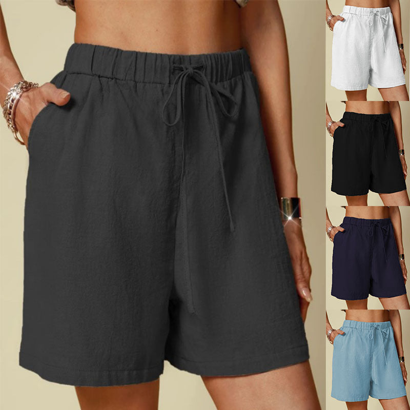 Damen lockere Shorts mit elastischem Bund und praktischen Seitentaschen Drune