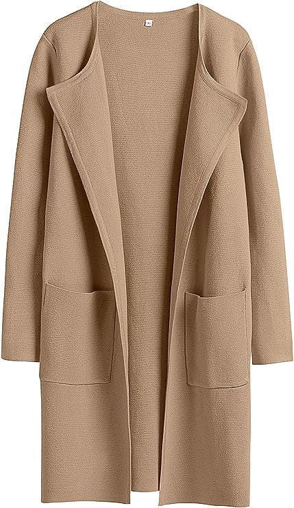 Damen Strickmantel mit lässigem Schnitt und praktischen Taschen Drune