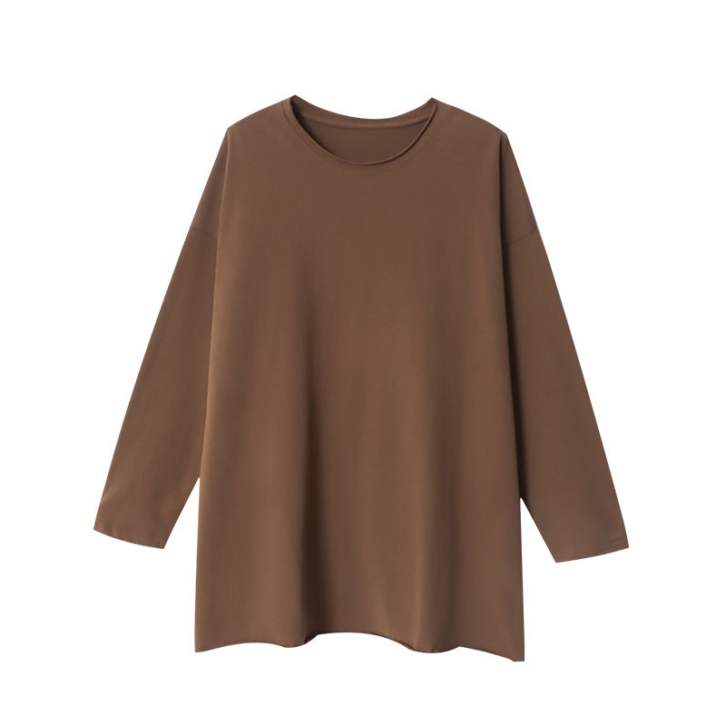 Damen lässiges Langarmshirt mit weitem Schnitt Drune