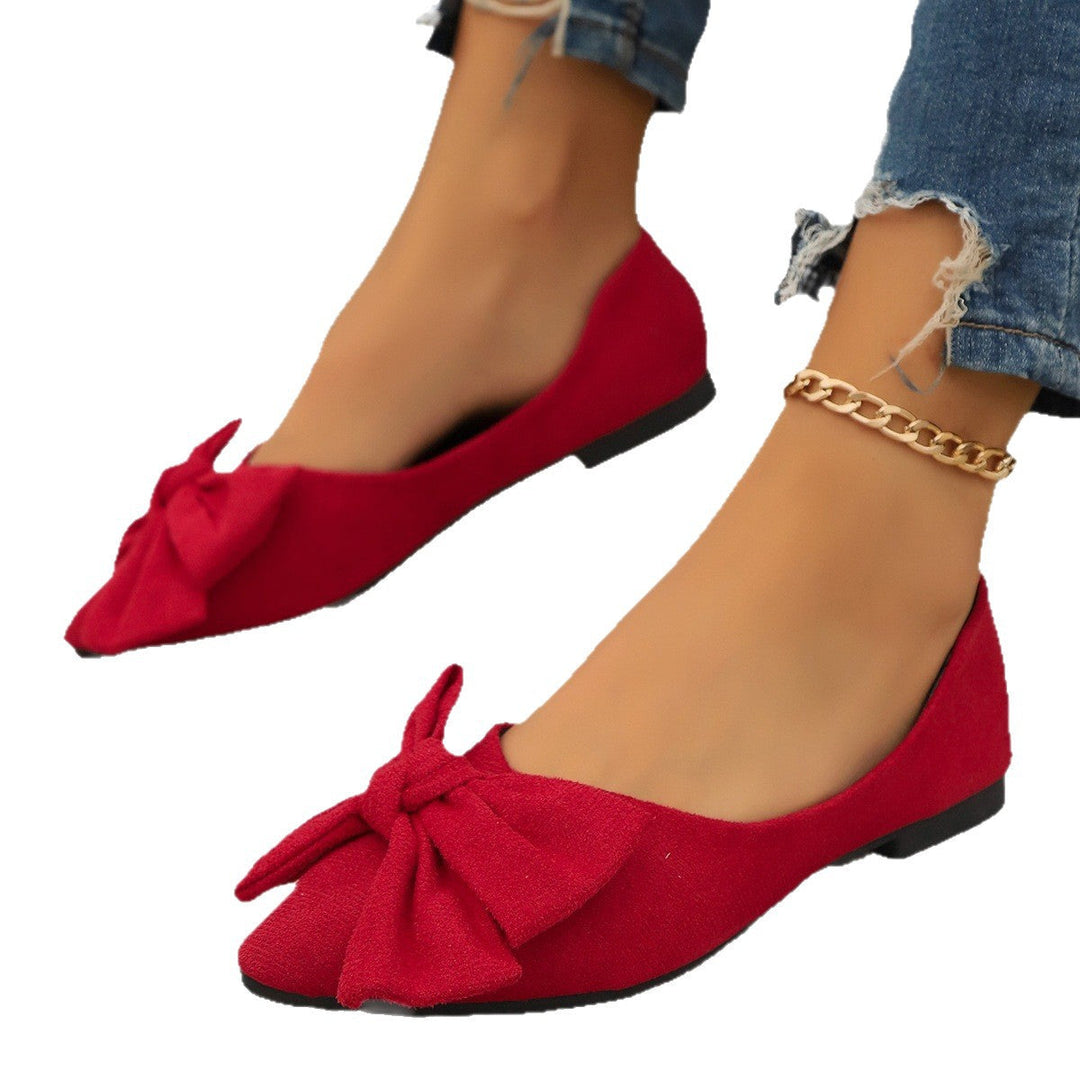 Damen Ballerinas mit dekorativem Schleifendetail und bequemem Fußbett Drune