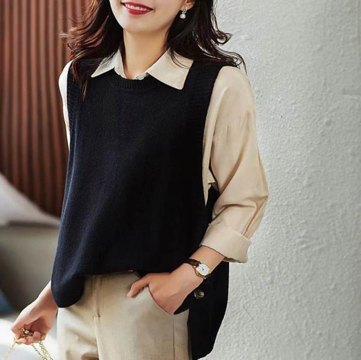 Damen Elegante Strickweste mit Knopfdetails und zeitlosem Design Drune