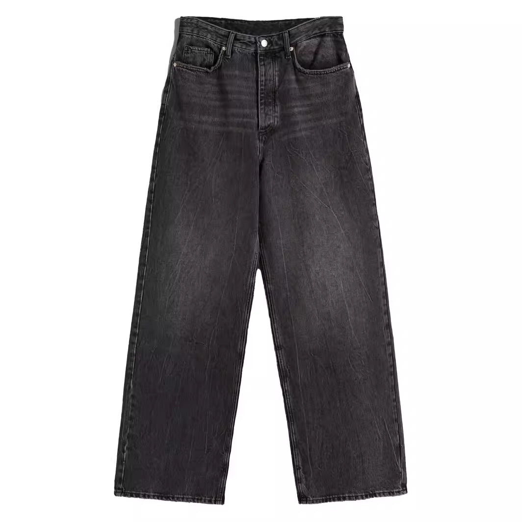 Damen lässige weite Jeans im urbanen Stil Drune