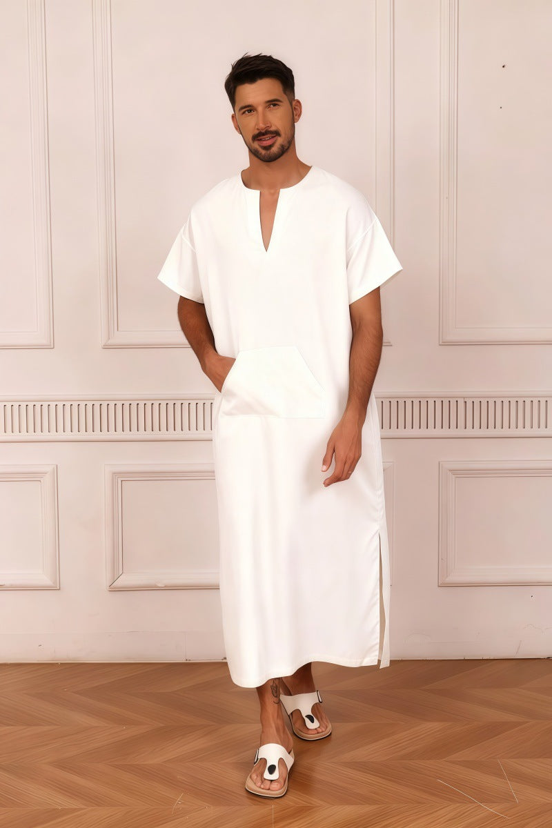 Drune | Bequeme Djellaba mit V-Ausschnitt