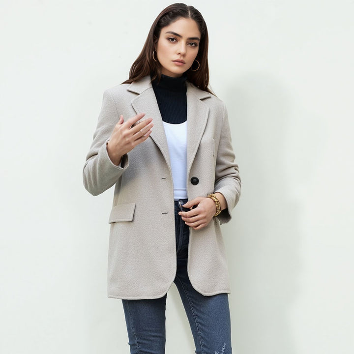 Damen lässiger blazerartiger Mantel Drune