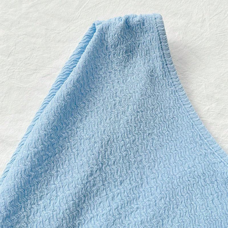 Damen asymmetrisches Design-Oberteil aus weichem Stoff Drune