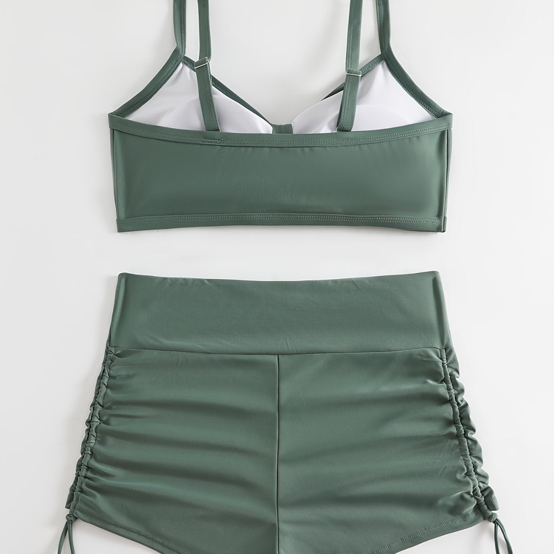 Damen Sportliches Bikini-Set mit innovativem Rüschendesign Drune