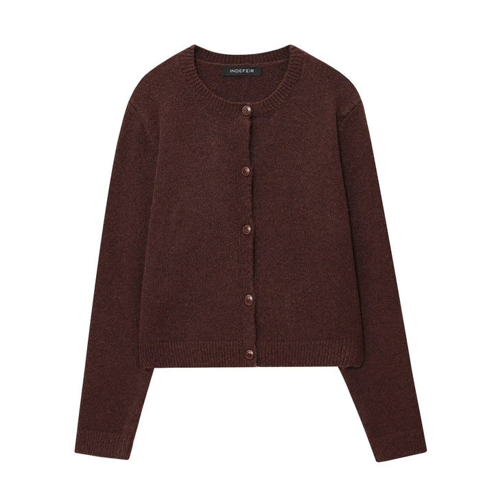 Damen Kuschelweicher Cardigan aus hochwertiger Wolle mit praktischen Knöpfen Drune
