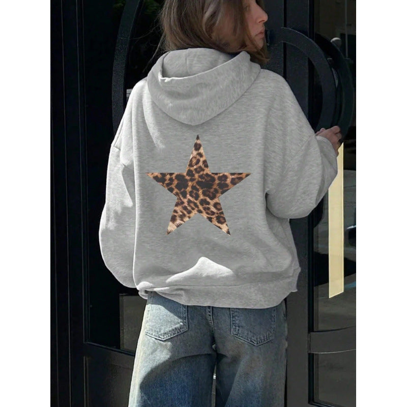 Damen Kapuzenpullover mit glitzerndem Sternmotiv Drune
