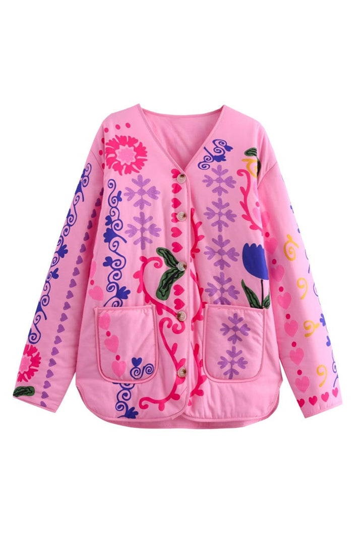 Drune | Floral Print Pocket Jacket