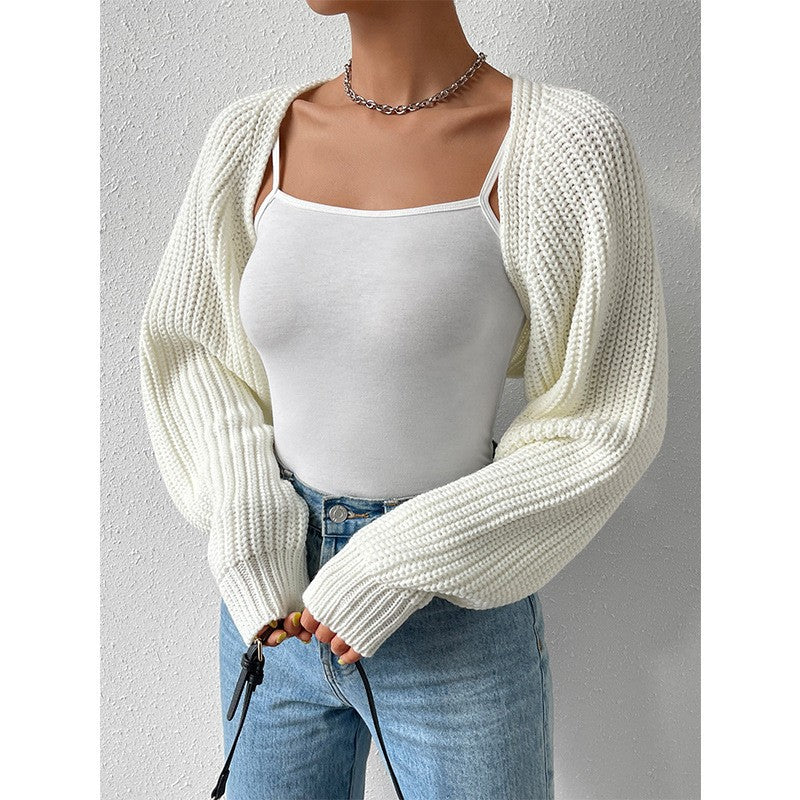 Damen offener Strickcardigan mit strukturiertem Muster und lässigem Schnitt Drune