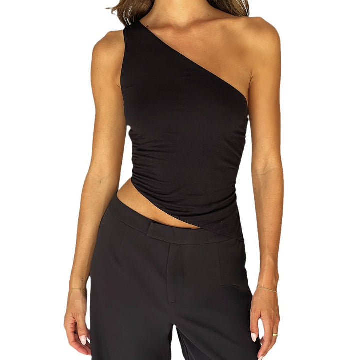 Damen asymmetrisches Top Drune