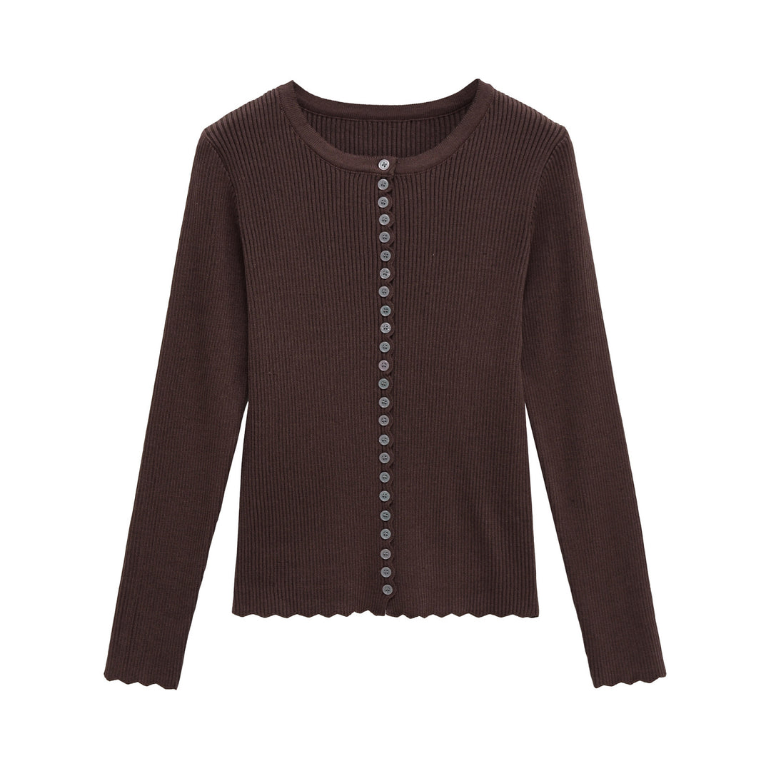 Damen Strickjacke mit dekorativen Knöpfen Drune