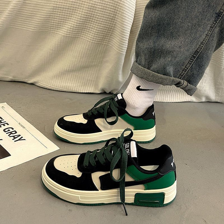 Damen Modische Sneaker mit sportlicher Plattform und Verschluss Drune