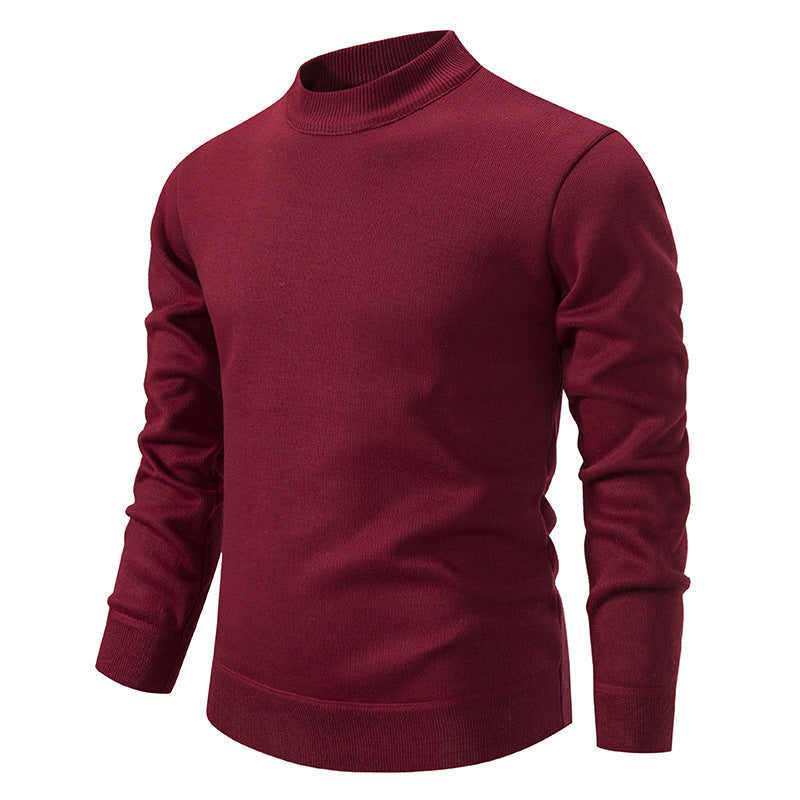 Herren Hochwertiger Strickpullover mit modernem Stehkragen Drune
