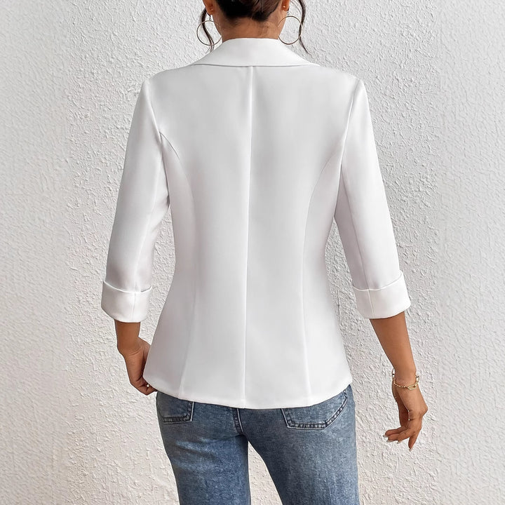 Damen Eleganter Blazer mit 3/4-Ärmeln und schmalem Schnitt Drune