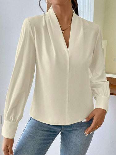 Drune | Elegantes Blusenshirt Mit V-ausschnitt Für Frauen