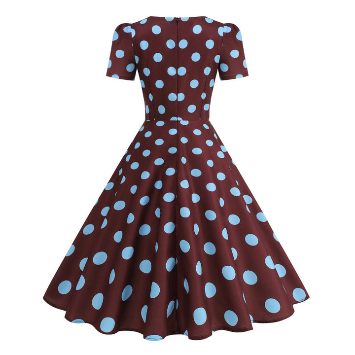 Damen Freizeitkleid mit floralem Design und schwingendem Rock Drune