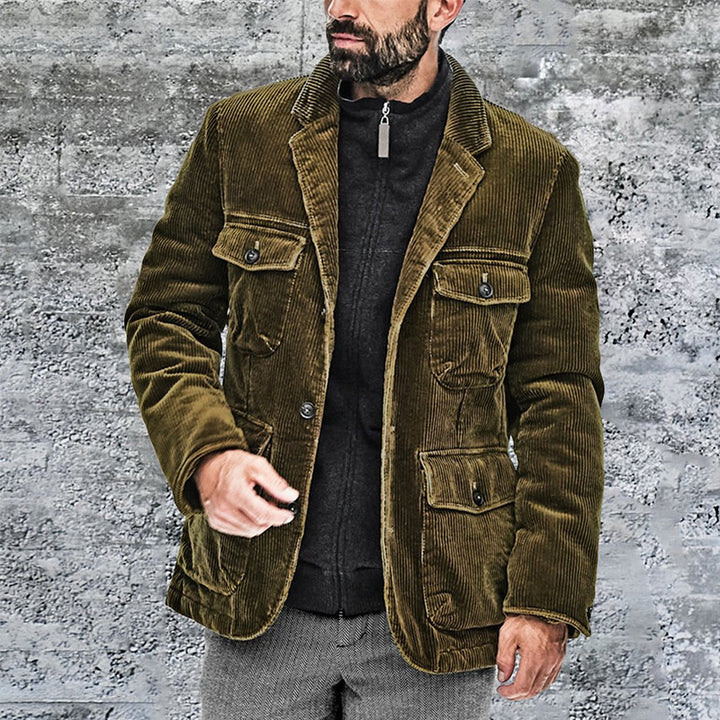 Herren Cordjacke mit praktischen aufgesetzten Taschen und modernem Schnitt Drune