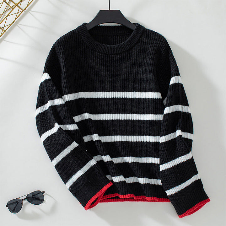 Drune | Gestreifter Strickpullover mit Klassischem Design