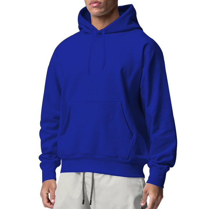Herren nan Kapuzenpullover mit Kängurutasche, Relaxed-Fit und gerippten Bündchen Drune