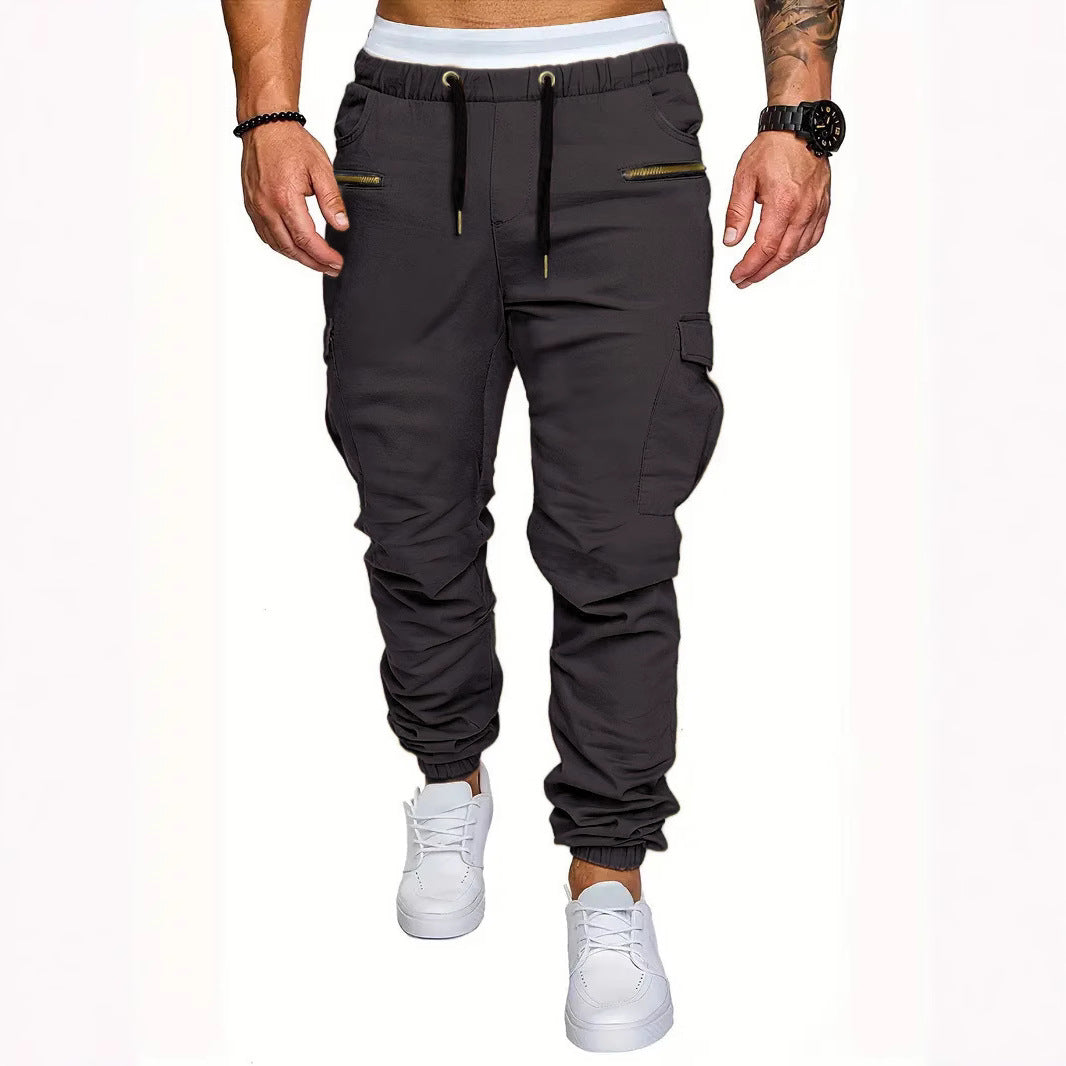 Herren Cargo-Jogginghose mit elastischem Bund und praktischen Reißverschlusstaschen Drune