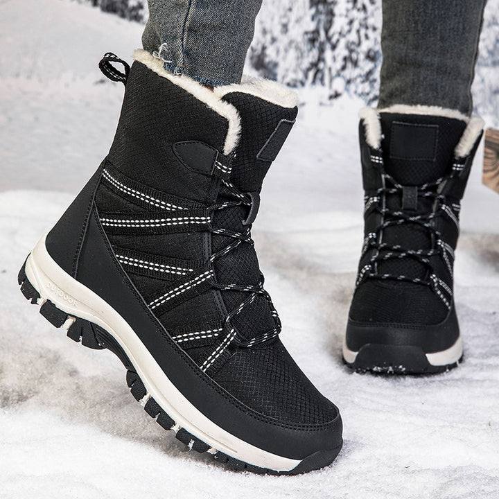 Damen Isolierte Winterstiefel mit rutschfester Sohle und atmungsaktivem Obermaterial Drune