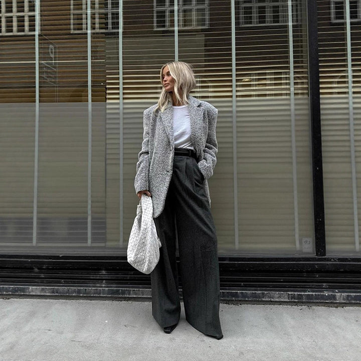 Damen Oversized Blazer Drune
