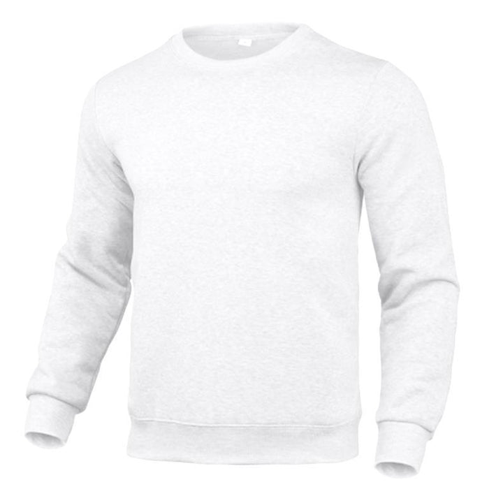Herren nan klassisches Rundhals-Sweatshirt mit weichem Fleece-Innenfutter, geripptem Saum und verstärkten Nähten Drune