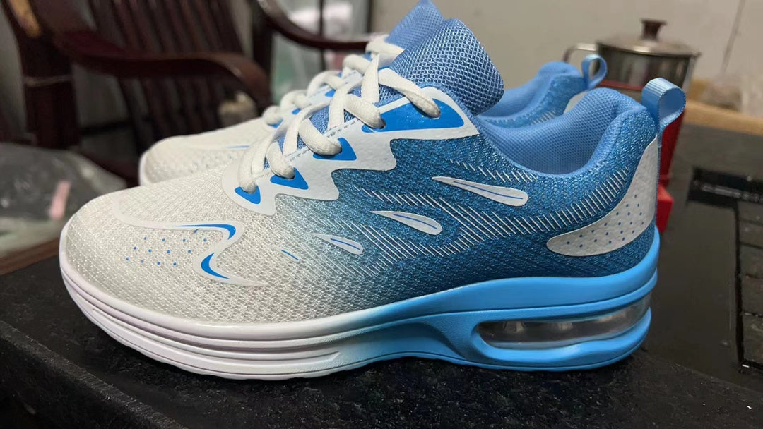 Damen nan leistungsorientierter Fitnesssneaker mit sichtbarer Luftdämpfung und nahtlosem Strickobermaterial Drune
