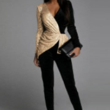 Damen Elegantes Jumpsuit mit schimmernden Akzenten und taillierter Silhouette Drune
