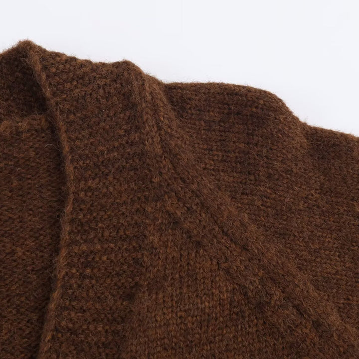 Damen kuscheliger Cardigan mit knöpfen Drune