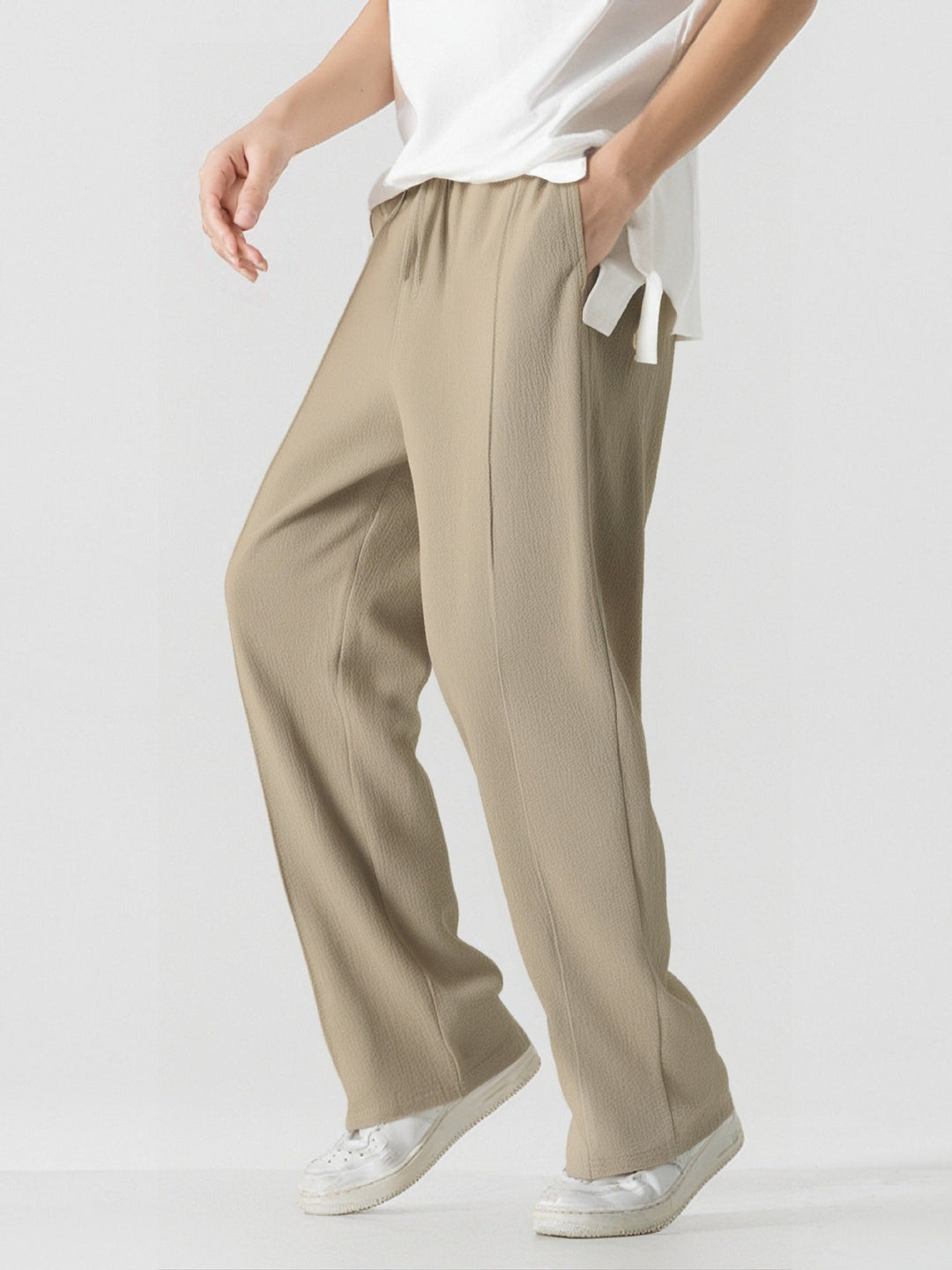 Herren Elegante, weite Freizeithose aus atmungsaktivem Gewebe Drune