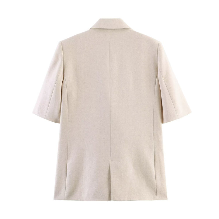 Damen weite Leinenhose mit eleganter Faltenlegung Drune