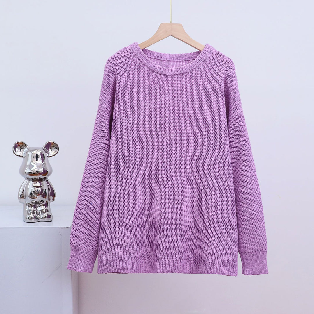 Damen Grobstrickpullover mit lässigem Schnitt und weitem Halsausschnitt Drune