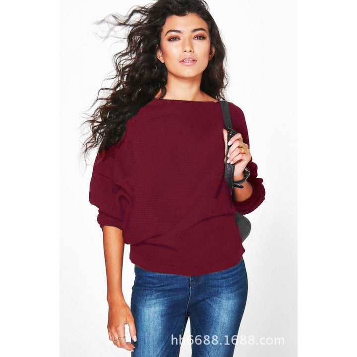 Damen Lässiger Oversized Pullover mit weiten Ärmeln und strukturiertem Stoff Drune