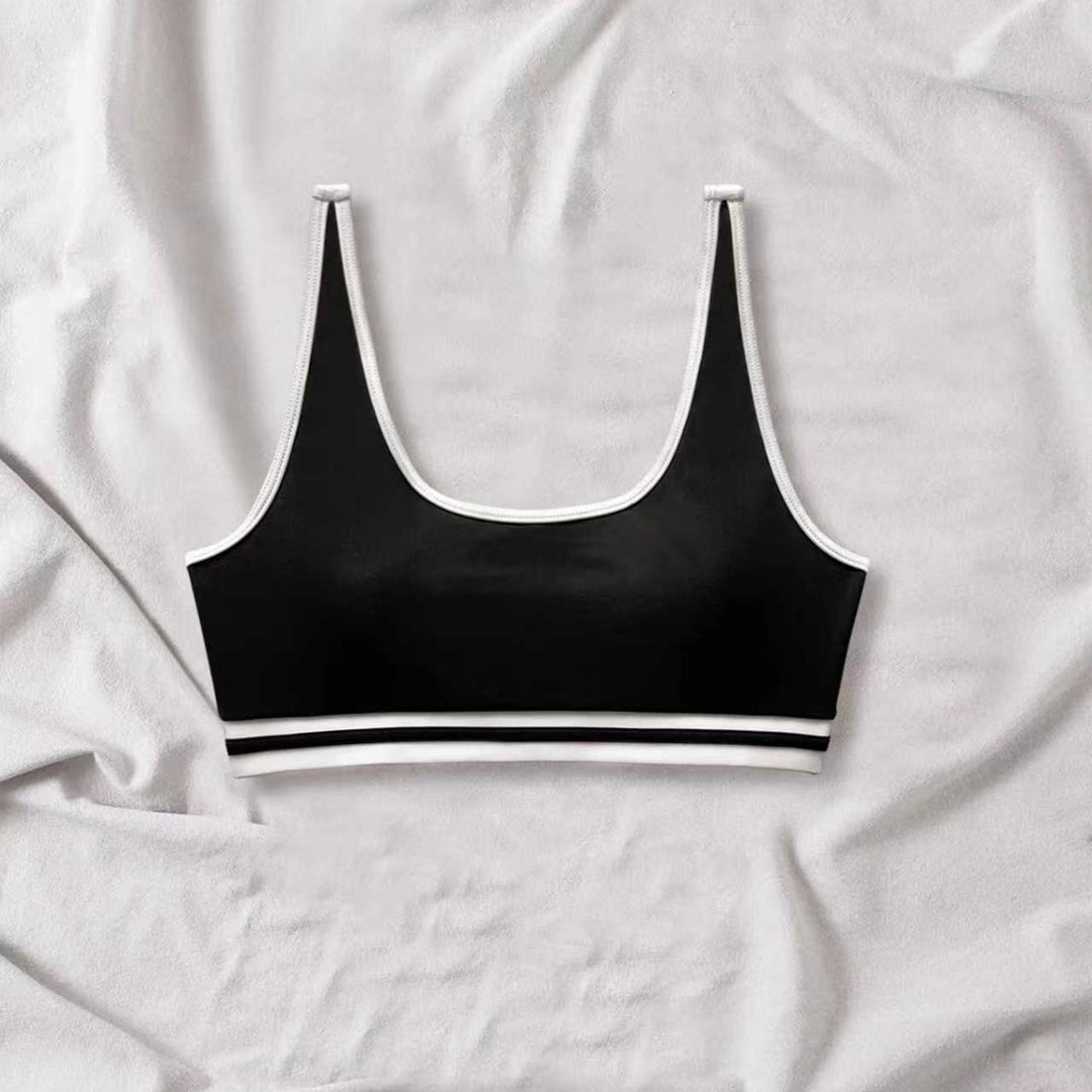 Damen Sportliches Bikini-Set mit elastischen Trägern und Kontrastbündchen Drune