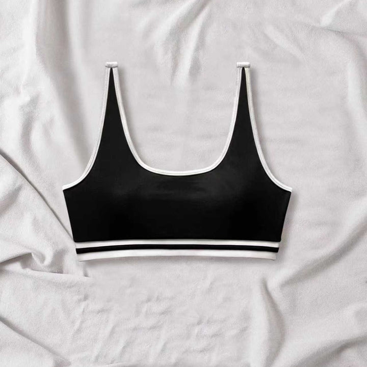 Damen Sportliches Bikini-Set mit elastischen Trägern und Kontrastbündchen Drune