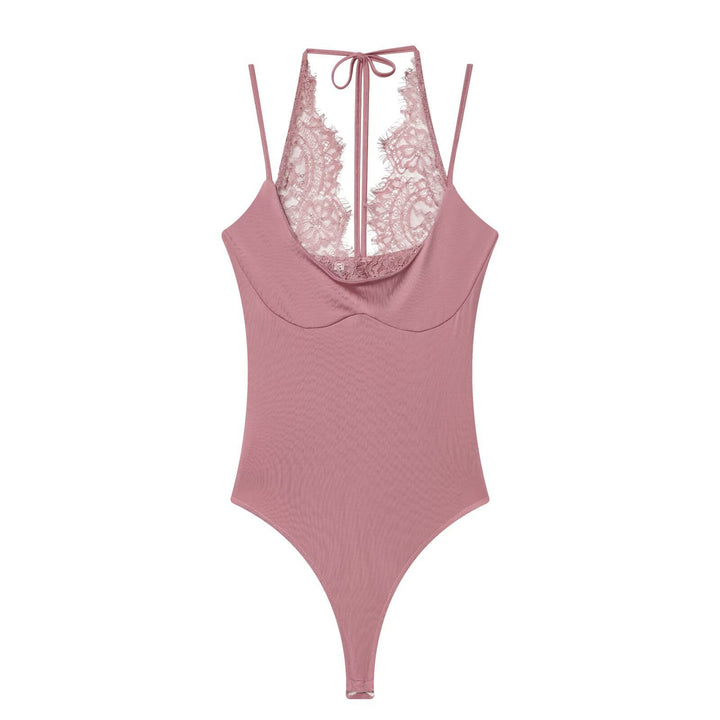 Damen Body mit zartem Spitzeneinsatz und verstellbaren Trägern Drune