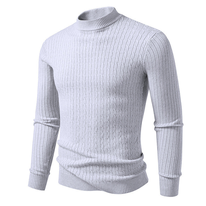 Herren Rollkragenpullover aus strukturiertem Strickmaterial Drune
