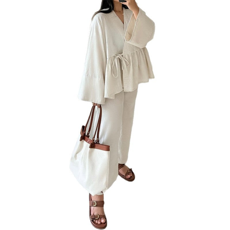 Damen Leichtes Loungewear-Set mit lockerer Passform Drune
