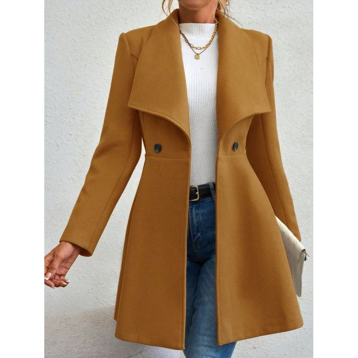 Damen schicke Übergangsjacke mit weitem Kragen Drune